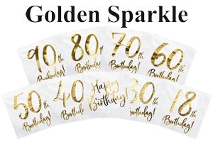 Golden Sparkle, Servietten zum Geburtstag