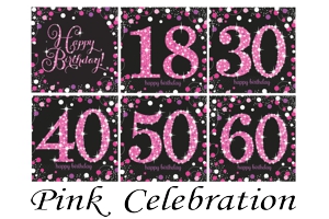 Pink Celebration, Servietten zum Geburtstag Pink Celebration, Servietten zum Geburtstag
