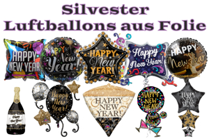 Silvester Luftballons aus Folie