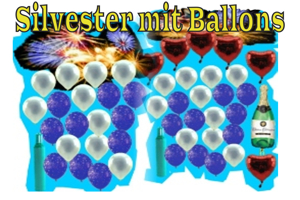 Silvester mit Ballons