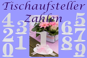 Zahlen-Tischaufsteller Zahlen-Tischaufsteller