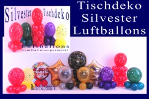 Tischdekoration Luftballons Silvester