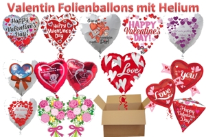 Valentinstag Folienballons (heliumgefüllt)