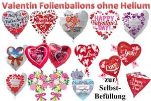 Valentinstag Folienballons (ungefüllt)