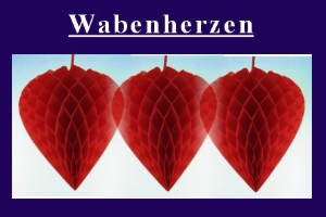 Wabenherzen Rot