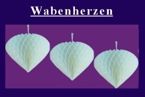 Wabenherzen Weiß