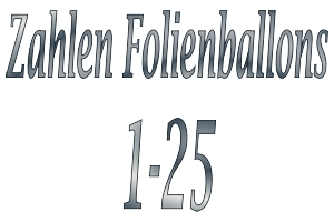 Folienballons Zahlen 1-25