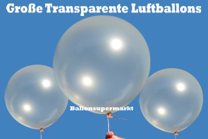 Große transparente Luftballons