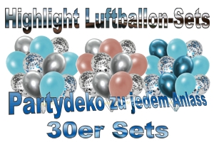 30er Luftballon-Sets, Highlight, Deko-Sets zu vielen Anlässen
