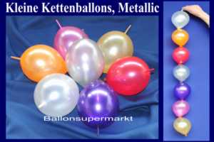 Kleine Kettenballons, Mini-Girlandenballons, Metallic 