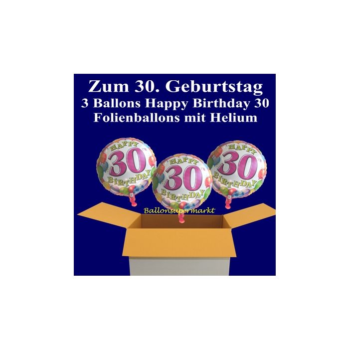 Partydekoration und Luftballons im Shop Geburtstag Balloons 30, 3
