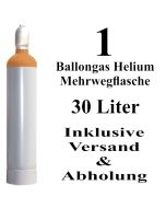 Ballongas Helium 30 Liter Mehrwegflasche