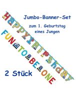 Jumbo-Banner-Set All Aboard Birthday Boy