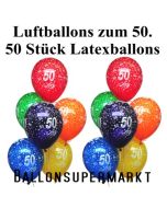 50 Luftballons Zahl 50