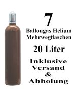 7 Ballongas Helium 20 Liter Mehrwegflaschen