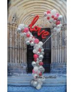 XXL - Herz zur Hochzeit organisch mit unterschiedlichen Ballongrößen