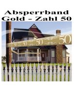 Absperrband Gold, Zahl 50