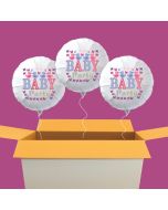 Baby Party Luftballons mit Helium, 3 Stück im Karton zur Baby Shower Party. Da freut sich das Baby!