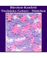 Bärchen-Konfetti, Tischdekoration zu Geburt und Taufe eines Mädchens, 15 Gramm Baby-Teddybärchen