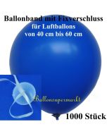 Ballonband mit Fixverschluss, für Luftballons von 40 cm bis 60 cm, 1000 Stück