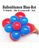 Ballonblumen-Blau-Rot-5-Stueck-Do-it-yourself-Set