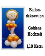 Ballondekoration Goldene Hochzeit, 50. Jubiläum, Goldene 50