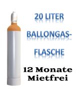 Ballongas Heliumgas Flasche Langzeitmiete, 12 Monate mietfrei