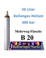 Ballongas 20 Liter Leichtstahlflasche 300 Bar