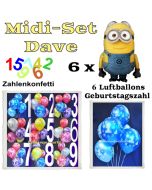 Ballons Helium Midi Set Dekoration Minions Dave