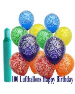 Ballons-Helium-Set-100-Luftballons-Happy-Birthday-Geburtstag-mit-Heliumgas-Flasche