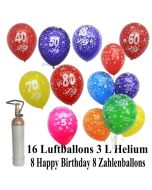 Ballons-Helium-Set-16-Luftballons-mit-Helium-Ballongasflasche-8-Zahlenballons-8-Herzlichen-Glueckwunsch-Ballons