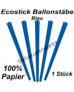 Ecostick Ballonstab aus 100 % Papier, blau, 1 Stück 