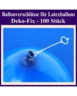 Ballonverschlüsse für Luftballons aus Latex, Deko-Fix, 100 Stück