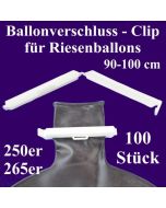 Ballonverschlüsse, Clips für Riesenballons aus Latex von 90 cm bis 100 cm, 100 Stück