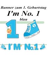 Banner I'm No. 1, blau