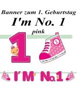 Banner I'm No. 1, pink