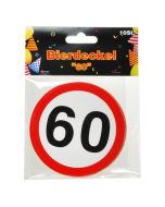 Bierdeckel Verkehrsschild 60 zum 60. Geburtstag