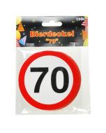 Bierdeckel Verkehrsschild 70 zum 70. Geburtstag