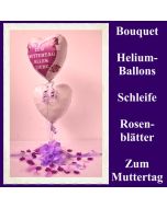 Dekoration zum Muttertag, Bouquet aus Heliumballons und Dekoration, zum Muttertag alles Liebe