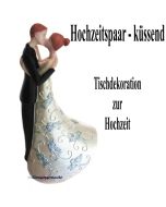 Küssendes Brautpaar, Hochzeitspaar, Deko zur Hochzeit