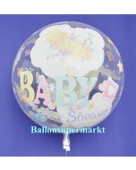 Luftballon aus der Serie Bubbles zu Geburt und Taufe mit Helium Ballongas, Baby Shower