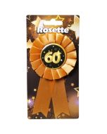 Rosette zum 60. Geburtstag, schwarz/gold