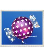 Candy Luftballon aus Folie mit Helium, Dots, Fruits Grape