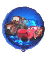 Cars Luftballon aus Folie, Lightning McQueen, Rundaballon, 45 cm