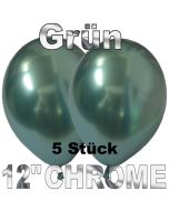 Luftballons in Chrome Grün 30 cm, 5 Stück