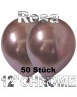 Luftballons in Chrome Rosa 30 cm, 50 Stück