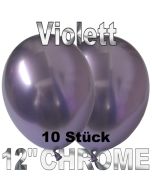 Luftballons in Chrome Violett 30 cm, 10 Stück