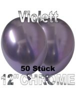 Luftballons in Chrome Violett 30 cm, 50 Stück