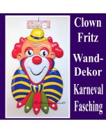 Clown Fritz, Wanddekoration und Bühnendekoration zu Karneval und Fasching
