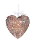 Deko-Herz aus Holz "Liebste Mama der Welt" zum Muttertag